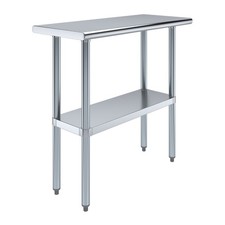 AmGood 16 in. x 36 in. Stainless Steel Table | Utility Kitchen Prep Work Table picture
