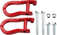 Front Tow Hooks Compatible with Chevy GMC Red picture