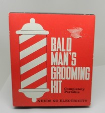 Vintage Bald Man's Grooming Kit Comb Gag Novelty Gift In Original Box picture