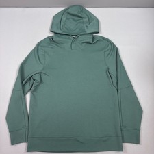Lululemon Hoodie Mens Small Green Shift Stitch Waffle Knit Pullover Sweatshirt picture