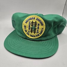 Vintage Chessie System Trucker Hat Michigan Division Safety Patch picture