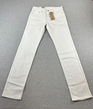 Levi's 511 Men's Size 30Wx34L Slim Fit Denim Jeans White Stretch NWT picture