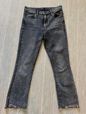 Mother Insider Crop Step Fray Train Stops (washed black) picture