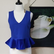 NWT J Crew Deep V Neck Peplum Sleeveless Top picture