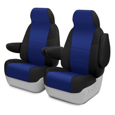 For GMC Sierra 1500 Classic 07 Seat Cover CR-Grade Neoprene 1st Row Black & Blue picture