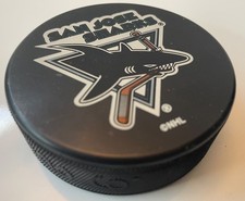 NHL San Jose Sharks Souvenir Hockey Puck.  Awesome InGlasCo picture