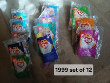 🔥TY TEENIE BEANIE BABIES, MCDONALD'S  Happy Meal 1999 FULL SET OF 12 SEALED picture