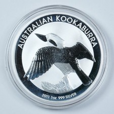 2011-P Australia $1 Kookaburra - 1 oz .999 Silver w/ Capsule picture