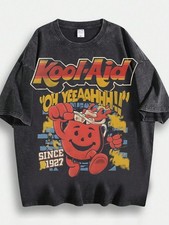 Vintage Kool-Aid Man Graphic Tee, Retro 90s Oversized DTG Cotton Top picture