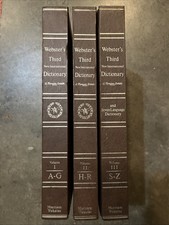Vintage Webster's Third New International Dictionary Volumes 1-3 picture