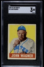 1948-49 Leaf Gum Co. John “Honus” Wagner Card #70 SGC 3 picture