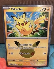 Pokemon TCG Pikachu 037/128 Promo Cosmos Holo — Scarlet & Violet 151 Eng picture