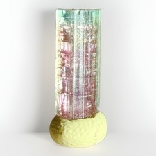 Small Transparent Bi-Color Tourmaline Crystal Natural Raw Gem Grade Specimen picture