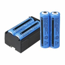 4pc Rechargeable Li-Ion Batteries 3000mAh Multipurpose Battery 3.7V+Dual Charger picture