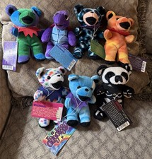 Liquid Blue Grateful Dead Bears Purple Turtle NWT VTG 1990’s Lit Of 7 Plush New picture