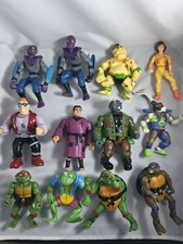 Vintage Playmates 1980s / 1990s TMNT Teenage Mutant Ninja Turtles Lot Of 12 picture