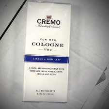 Cremo Cologne Spray for Men Citrus & Mint Leaf 3.4 fl oz Eau De Toilette Sealed picture