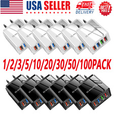US 4 Port Fast Quick Charge QC 3.0 USB Hub Wall Home Charger Power Adapter Lot picture