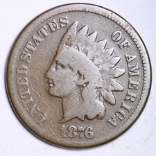 1876 INDIAN HEAD CENT G/VG  LOWEST PRICES ON THE BAY picture