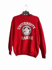 Vintage Hanes University of Hawaii Sweatshirt Large Crewneck Graphic Long Sleeve picture