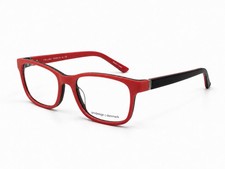 NOS ProDesign Denmark 1762 C.4021 Red Black Square Eyeglasses Japan 53-16-130 picture