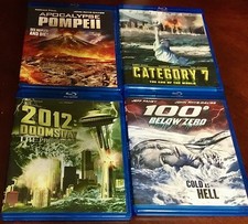 SyFy The Asylum - 4 Blu Ray Lot - Viewed Once - Pompeii-100 Below-2012-Category picture