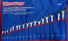 Westward 4Pl91 Combination Wrench Set,Satin,7-27Mm,17Pc picture