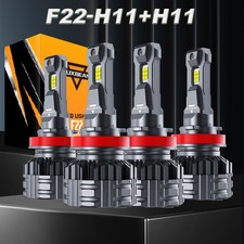 AUXBEAM F22 LED Headlight Bulbs For Nissan Kicks 2019-2024 High Low Beam White picture