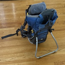 Deuter Kid Comfort II Baby Backpack Child Carrier Blue/Black/Gray Hiking picture