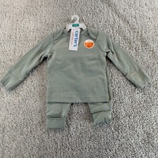 Carters Just One You Sage Green Ribbed 2-Piece Set 3M Grow With Baby 1T717610 picture