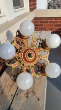 Vintage antique Art Deco chandelier 5 light 1920-30's picture