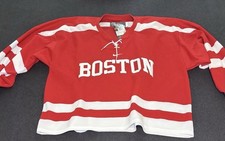 Vintage Nike Bauer Boston Hockey Jersey XL Red White New With Tags 2005 NCAA picture