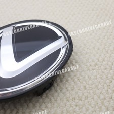3D Raised Front Grille Emblems Badges For GX460 LX570 Without Radar Black Chrome picture