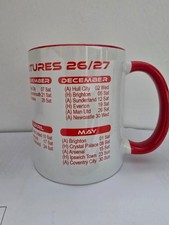 Fixtures 26/27 season on mug for football fans pick your favourite club  present picture