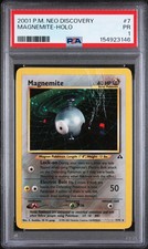 Magnemite Holo PSA 1 2001 Pokemon Neo Discovery #7 POP 6 picture