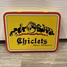 Vintage Chicklets Chewing Gum Tin w/ ALL 6 packets of Gum 1994 COMPLETE picture