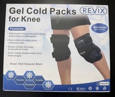 Revix Gel Cold Packs for Knee Pain Relief - 2 Packs Reusable Ice Wraps Plush picture