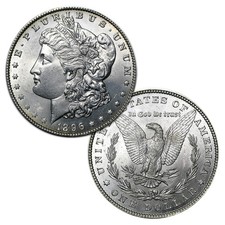 USA 1896 P Morgan 90% Silver Dollar Coin - $1 Bril picture