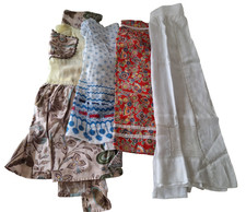 Vintage Handmade Aprons Lot of 4 Assorted Patterns Kitchen Cooking Retro picture