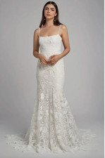 jenny by Jenny Yoo Wedding Dress - White - Lacy - Once Worn size 10 picture