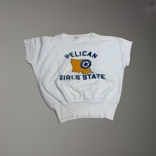 VTG 50s 60s Champion Running Man Pelican girls state sweat Terry Cloth large  picture