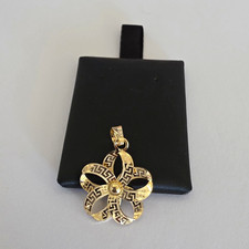 18K Real Gold Flower Pendant picture