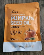 Vivonu Pumpkin Seed Oil + Saw Palmetto 300 Softgels, Cold-Pressed 1000 mg Orange picture