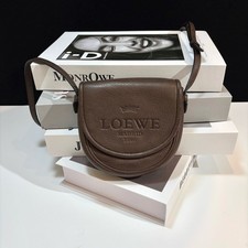 LOEWE Mini Saddle Brown Litchi Grained Calfskin Crossbody Shoulder Bag Duty Paid picture