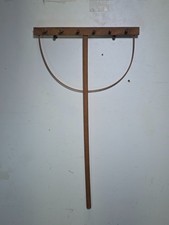 Vtg Mini Wooden Bow Hay Rake Antique Style Primitive Farmhouse Wall Decor 18