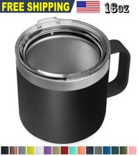 16oz Stainless Steel Mug Sip Lid Vacuum Double Wall Insulated Coffee Tumbler picture