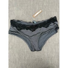 SKIMS Lace Swim Boyshort Gunmetal Grey Black Lace Lingerie Underwear Size L NWT picture