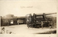 Disappearing Gun Showing Platform Delaware City DE RPPC Photo Postcard COPY picture