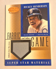 2001 Leaf Certified Materials Fabric of the Game Rickey Henderson FG‑57 picture