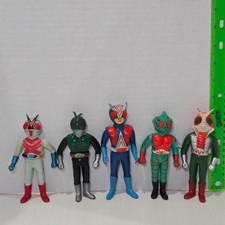 Vintage 1970s Popy Kamen Rider Sofubi Lot of 5 Showa Japan Toei Figures picture